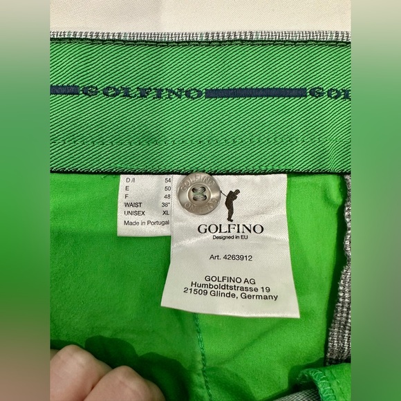 Golfino Men Gray Green Plaid Golf Shorts Ballmarker Size 38 Unisex Size XL EUC - Picture 10 of 13